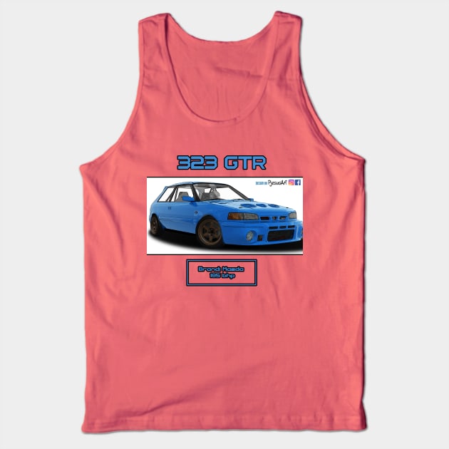 Mazda 323 GTR Blue Tank Top by PjesusArt